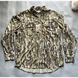 Duck Camp | XL | Woodland Camo | Hunt | Lightweight Nylon | Long Sleeve | BNWT